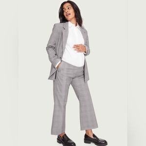 Hatch Plaid Wide Leg Pants in Gray